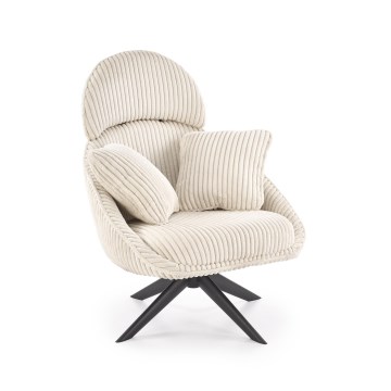 Poltrona giratória FORTE cor creme