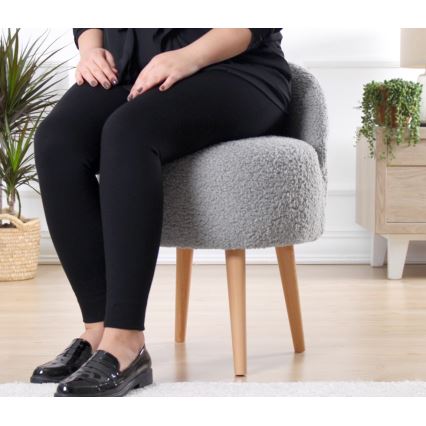 Poltrona infantil MIKI Ø 46 cm cinza