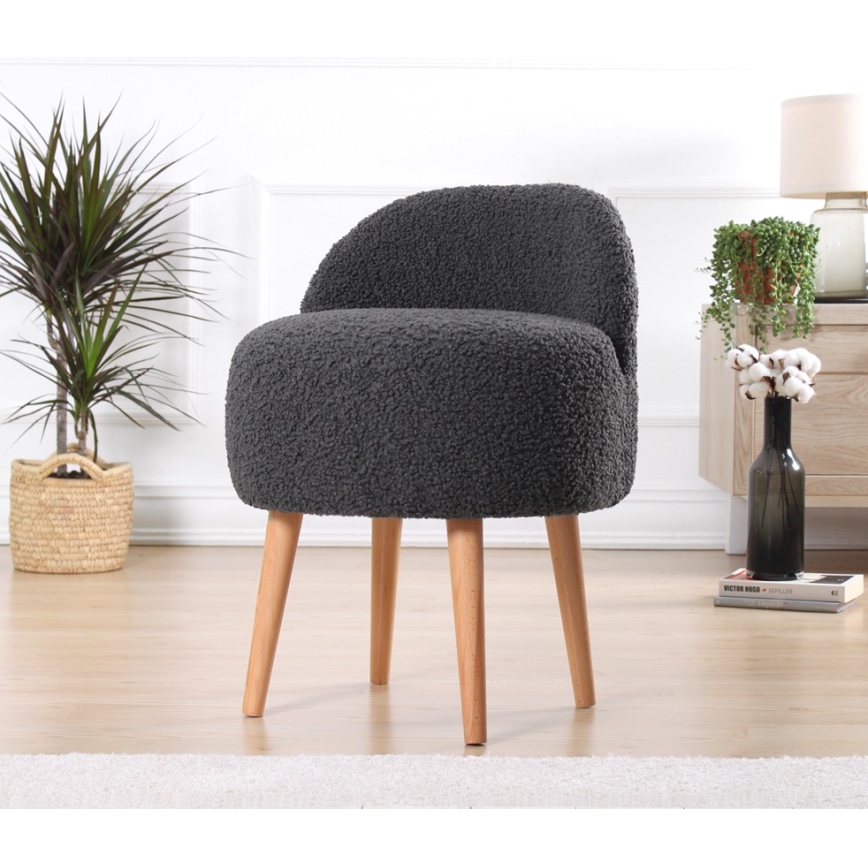 Poltrona infantil MIKI Ø 46 cm cinzenta escura