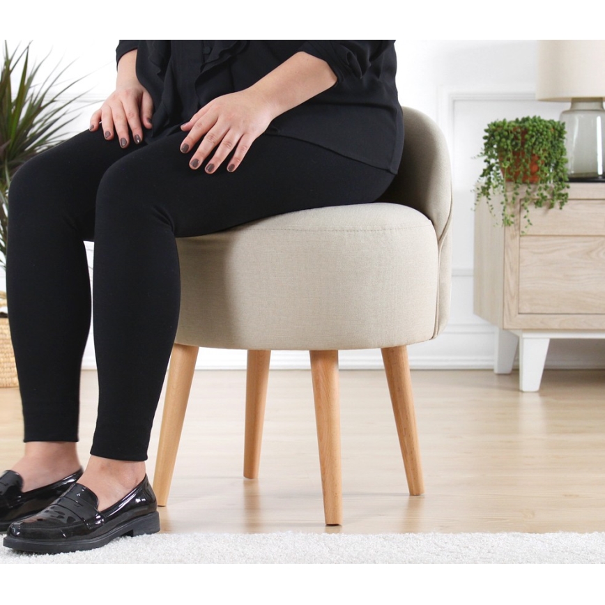 Poltrona infantil NIKI, diâmetro 46 cm, creme