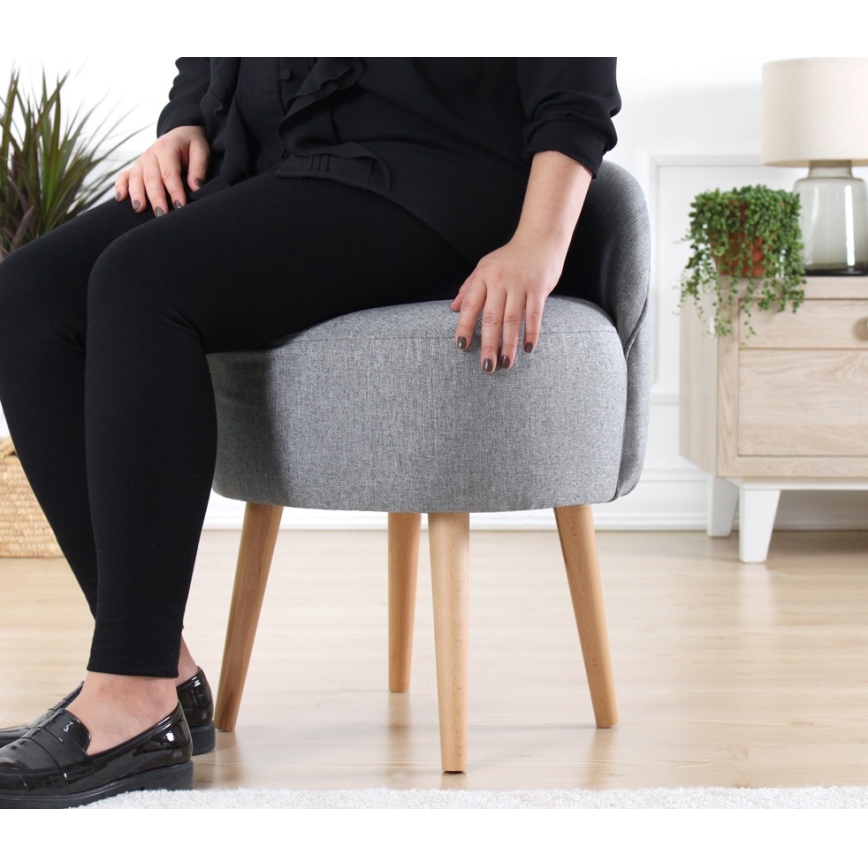 Poltrona infantil NIKI, Ø 46 cm, cinzenta