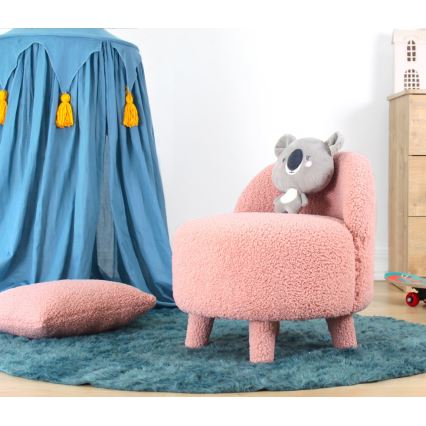Poltrona infantil PIXI, Ø 46 cm, rosa
