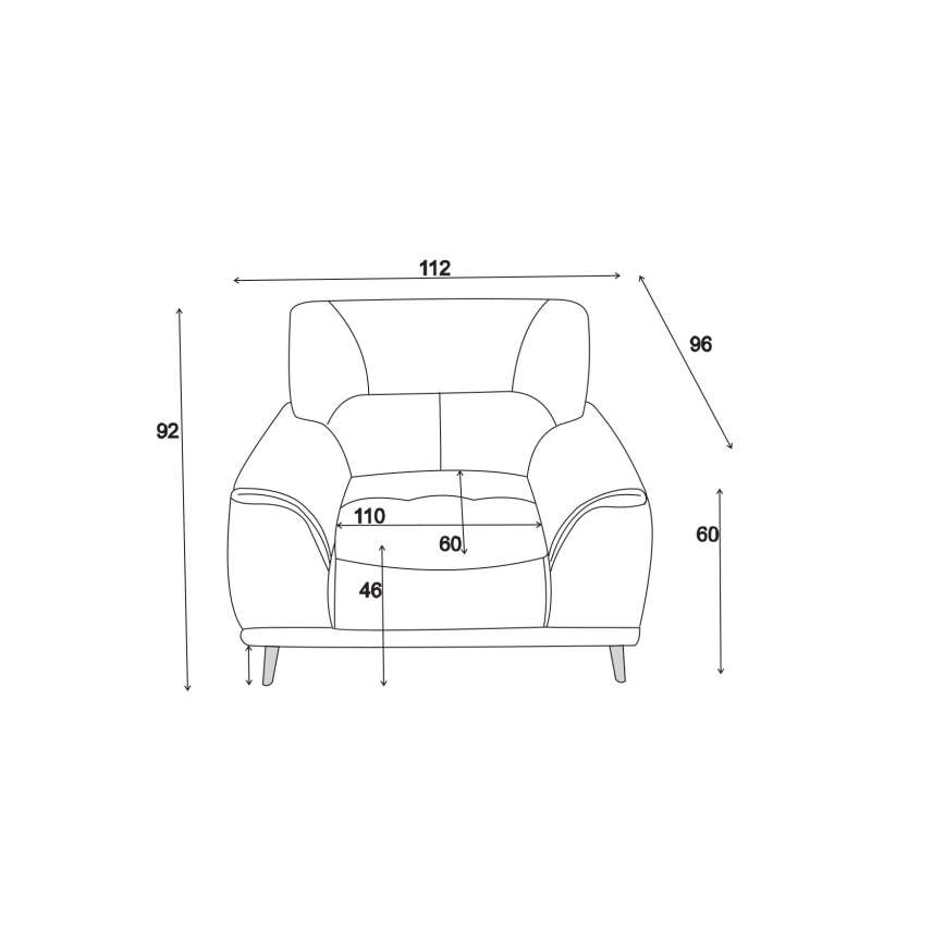 Poltrona LIVORNO preta