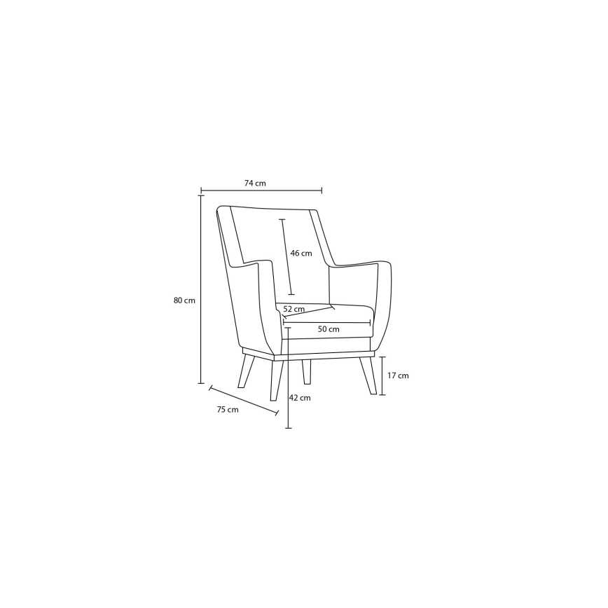 Poltrona NUPI castanha