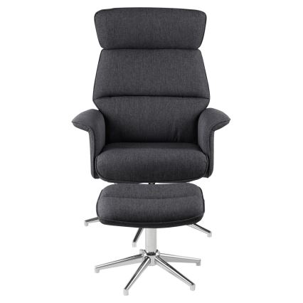 Poltrona reclinável com apoio para os pés DELIA cinza escuro