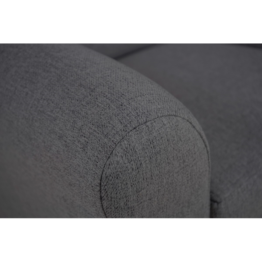 Poltrona tipo wing VIVA, cinza escuro