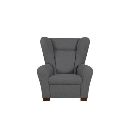 Poltrona tipo wing VIVA, cinza escuro