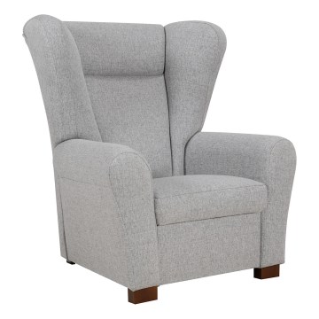 Poltrona tipo 'wing' VIVA, cinzenta