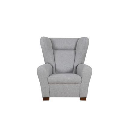 Poltrona tipo 'wing' VIVA, cinzenta