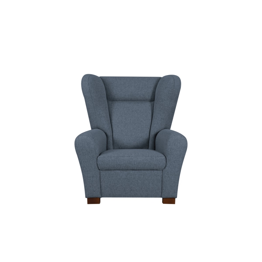 Poltrona VIVA com encosto de abas, azul