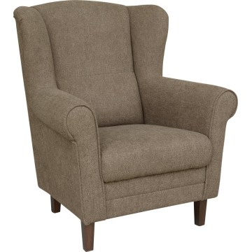 Poltrona wingback GALA castanha