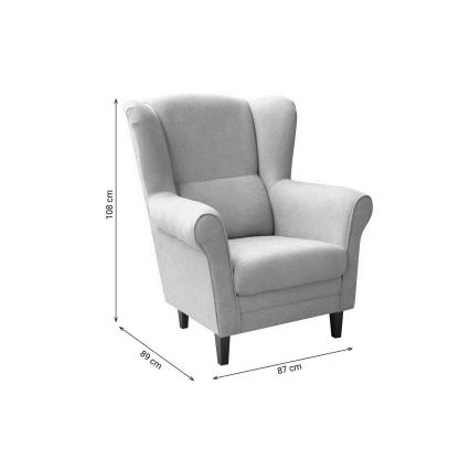 Poltrona wingback GALA castanha
