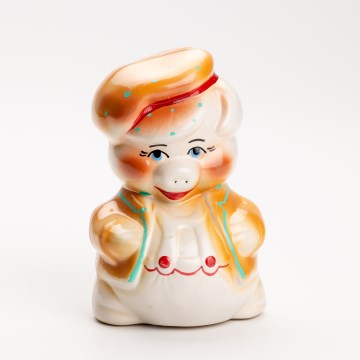 Porquinho mealheiro castanho