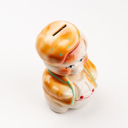 Porquinho mealheiro castanho