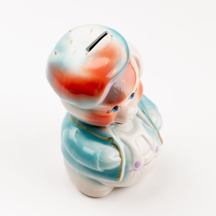 Porquinho mealheiro ciano