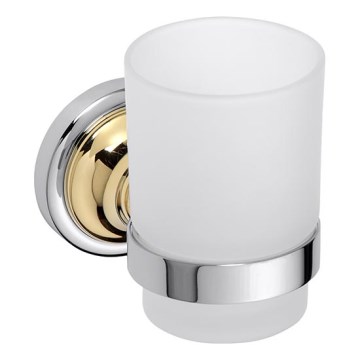 Porta-escovas 7x9,5 cm prateado/dourado