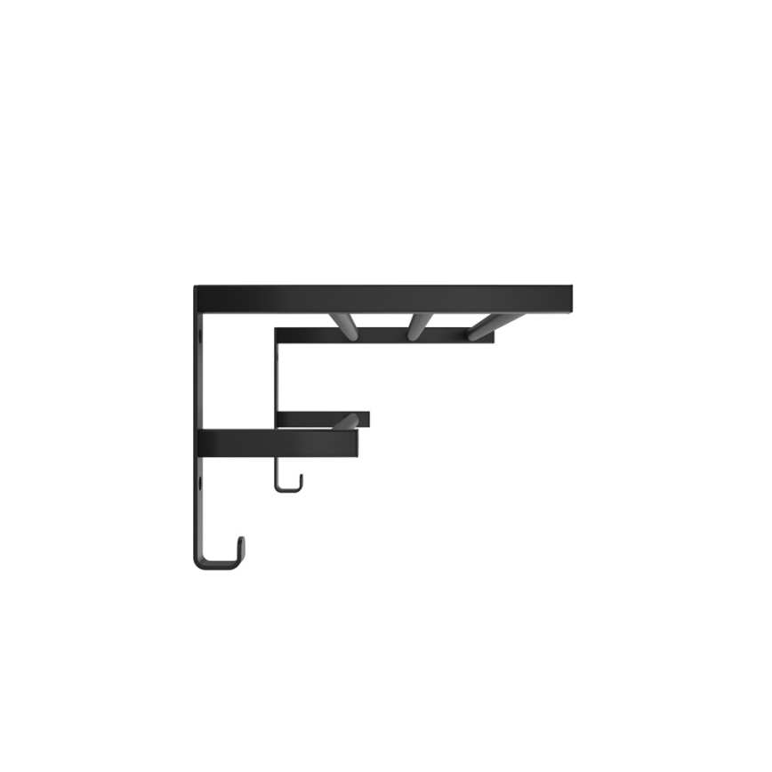 Porta-toalhas para radiador de casa de banho HF SHEFFIELD, 52 x 25,6 cm, preto