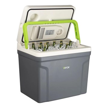 Portátil frigorífico para automóvel com função de aquecimento 27 l 230V/12V/24V cinzento