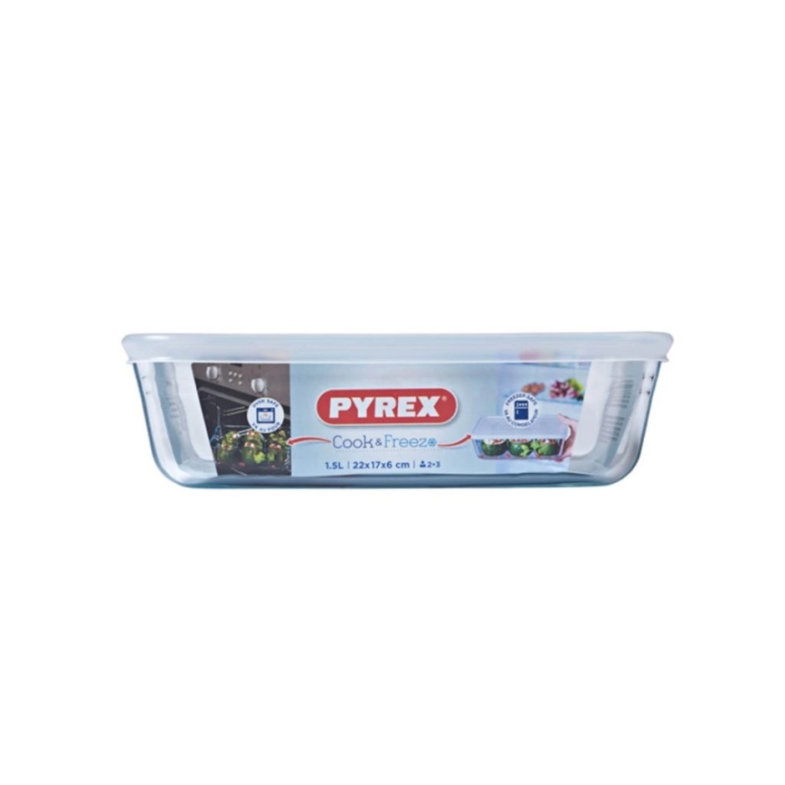 Pote de vidro para alimentos PYREX 1,5 l