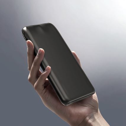 Power Bank 10000 mAh 10W Power Delivery 2xUSB-C + 1xUSB-A preta