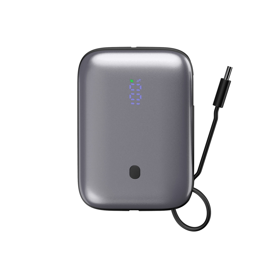 Power Bank 10000 mAh 20W Power Delivery Compact com cabo USB-C retrátil integrado de 1m preto