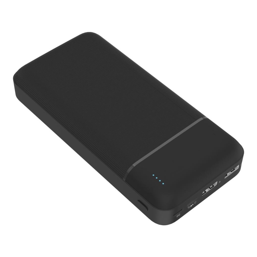 Power Bank 20000 mAh 3,7V preta