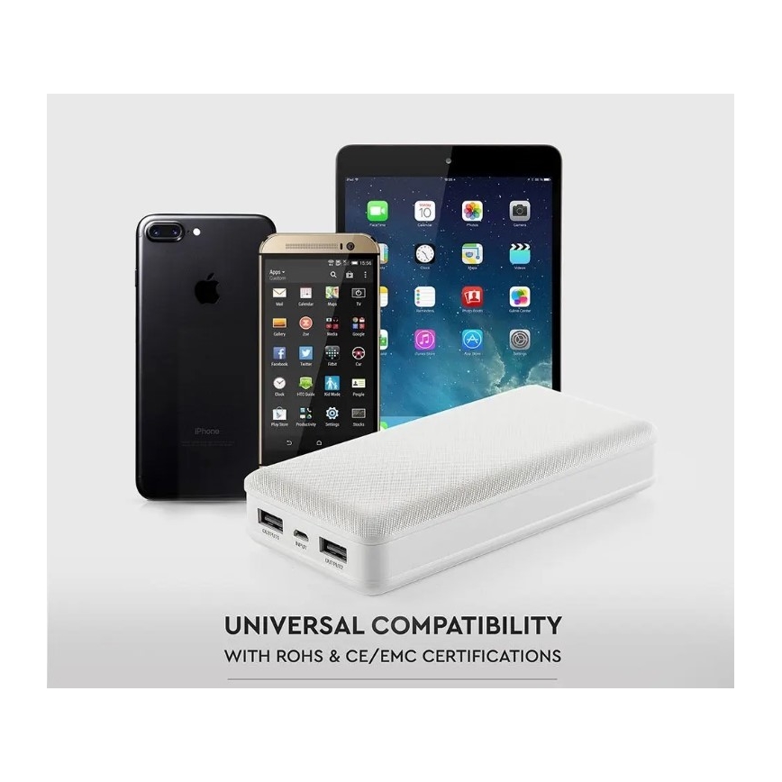 Power bank 20000mAh/5V branca