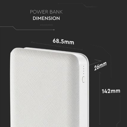Power bank 20000mAh/5V branca