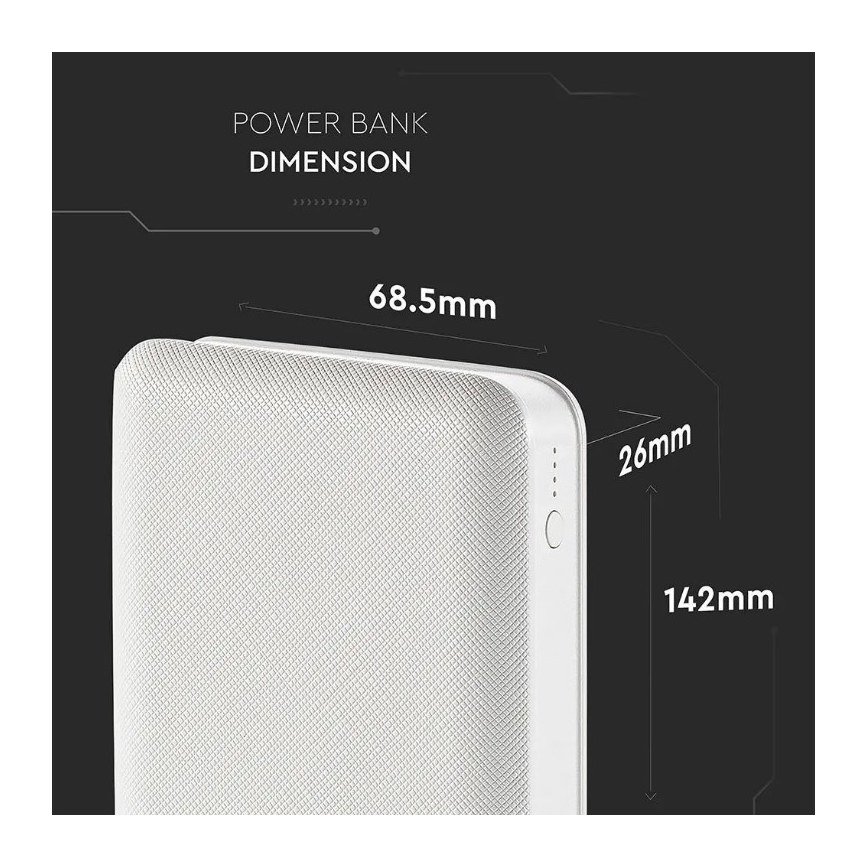 Power bank 20000mAh/5V branca
