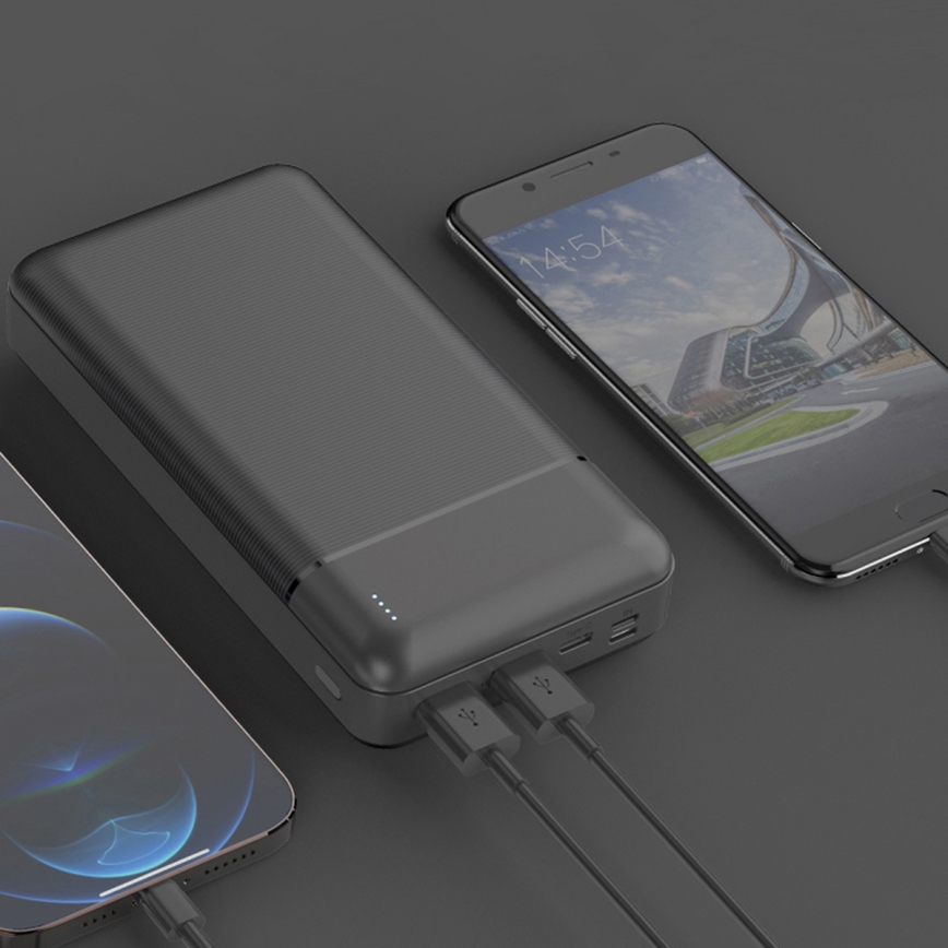 Power Bank 30000 mAh 3,7V preta