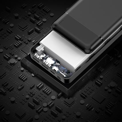 Power Bank 30000 mAh 3,7V preta