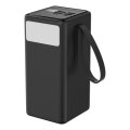 Power Bank 60000 mAh 65W Power Delivery 4xUSB-A + 2xUSB-C com Lanterna LED com gancho e íman e USB-C cabo 1m preto