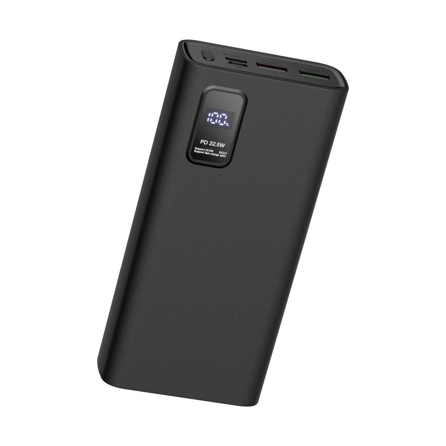 Power Bank com visor LED Power Delivery 20000 mAh 3,7V preta