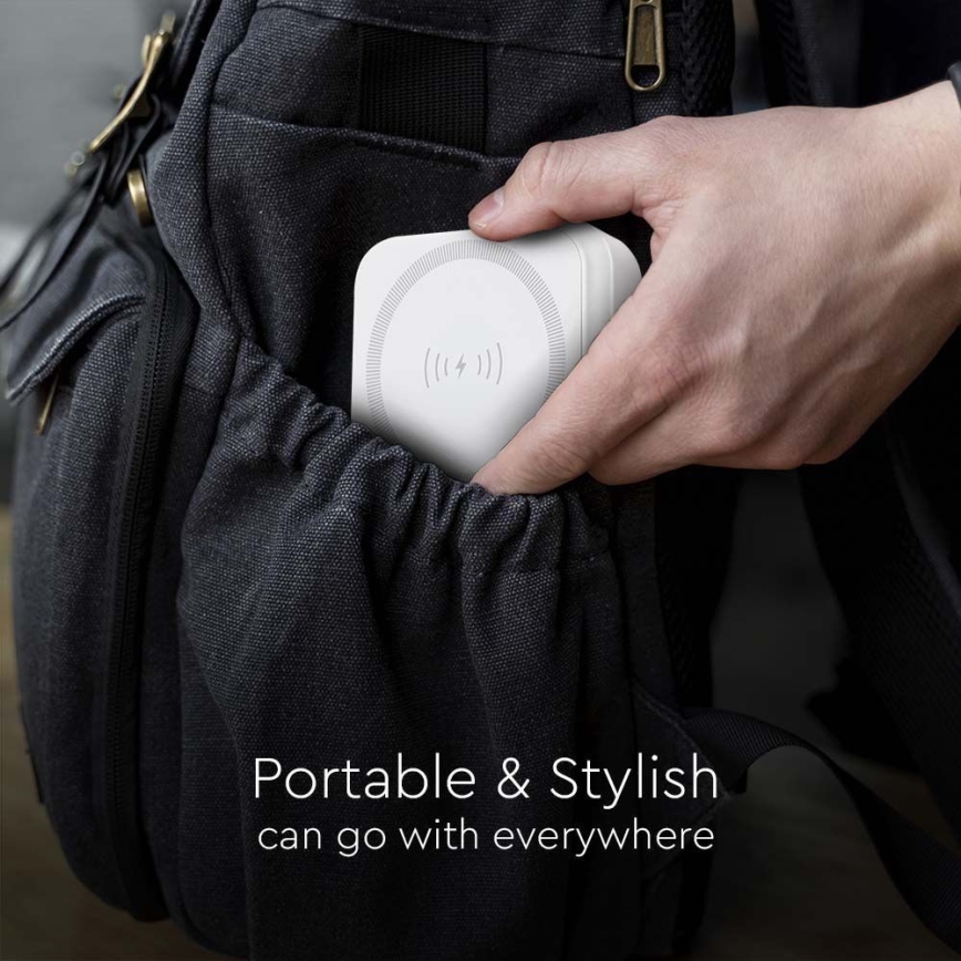 Power Bank Magnética com carregamento sem fios Power Delivery 10 000mAh/20W/3,7V branco