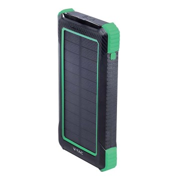 Power Bank solar com Power Delivery 10000mAh/10W/5V preto