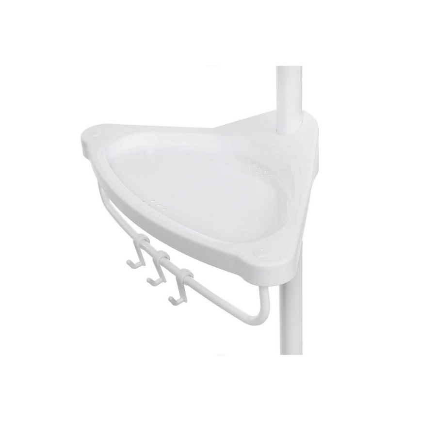 Prateleira de canto para casa de banho DEX branca