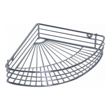 Prateleira de canto para duche 22,7x31,5 cm cromado brilhante