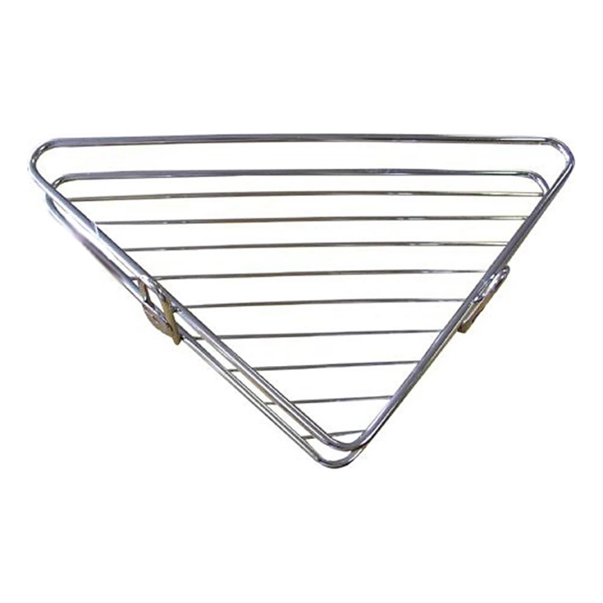 Prateleira de canto para duche 25x34 cm cromo brilhante