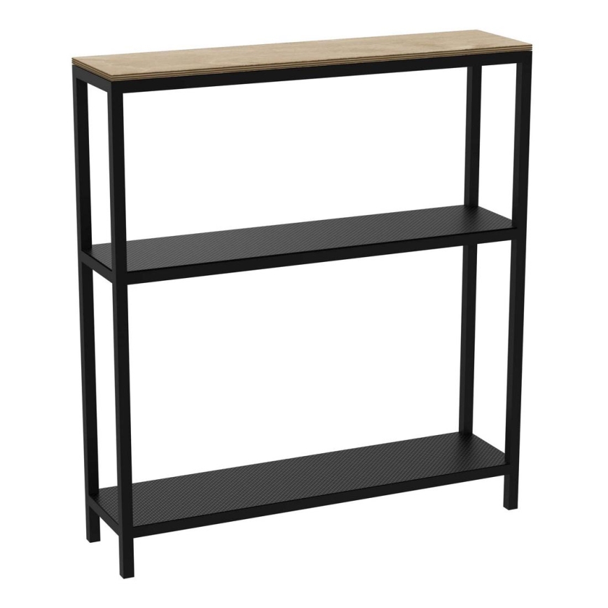 Prateleira de casa de banho 67x60 cm preto