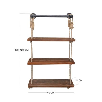 Prateleira de parede 120x60 cm abeto
