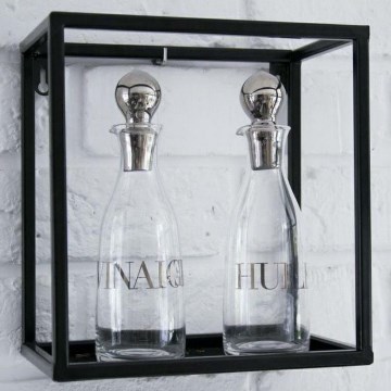 Prateleira de parede 20x20 cm preta