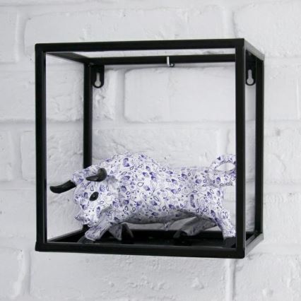 Prateleira de parede 20x20 cm preta