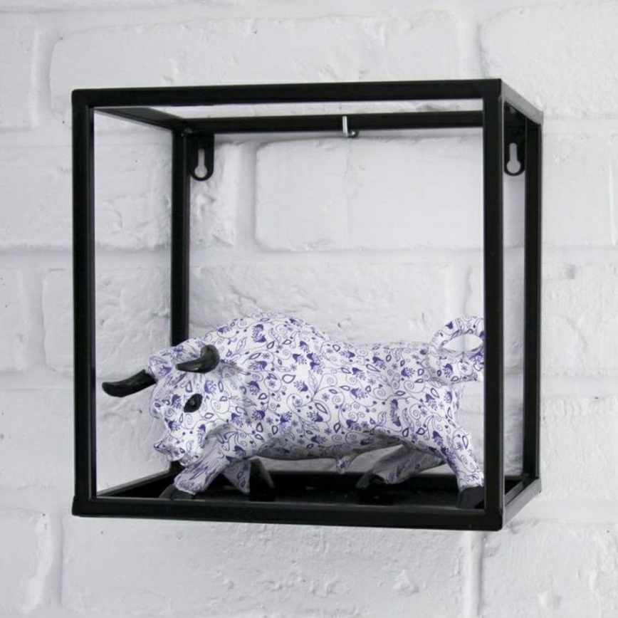 Prateleira de parede 20x20 cm preta