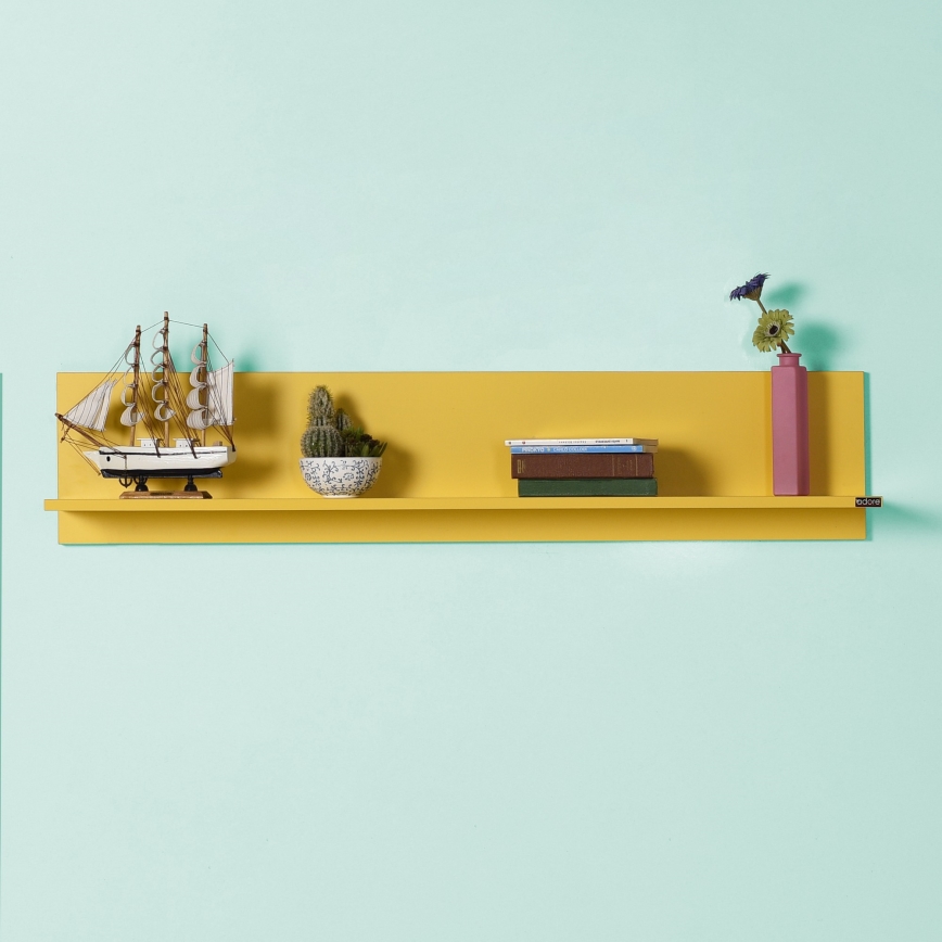 Prateleira de parede 25x120 cm amarelo