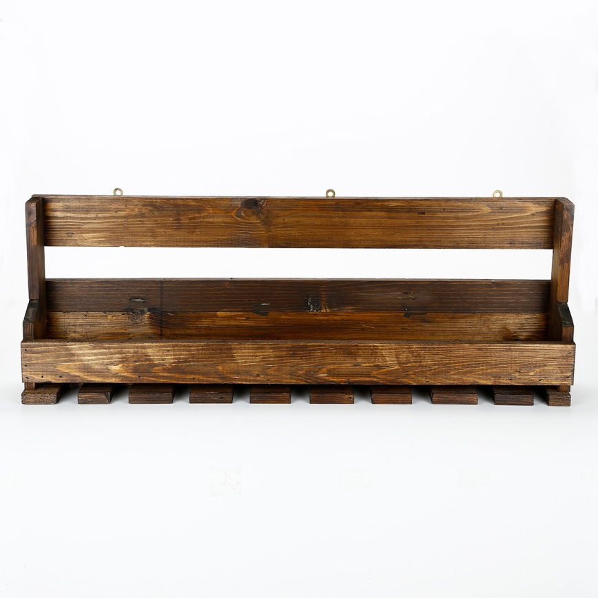 Prateleira de parede 28x102 cm abeto castanho