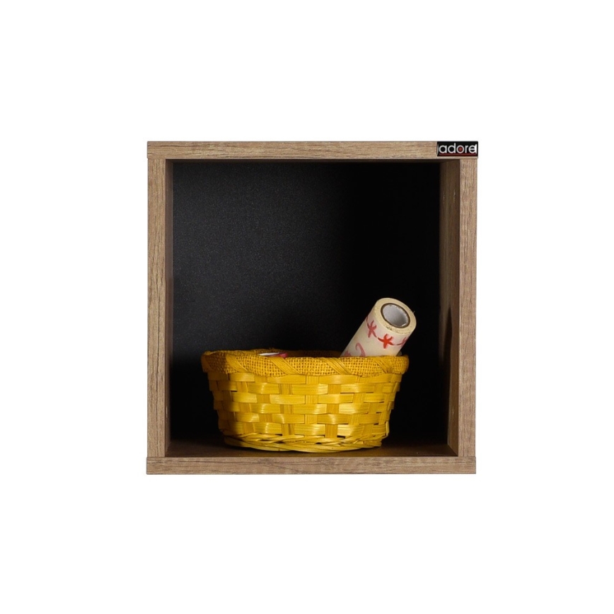 Prateleira de parede 33x33 cm castanho