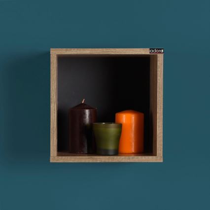 Prateleira de parede 33x33 cm castanho