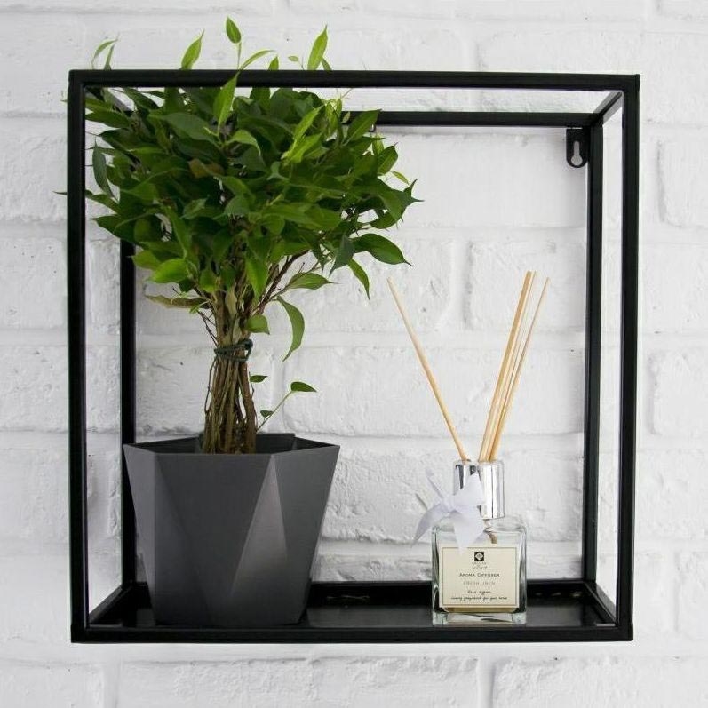 Prateleira de parede 35x35 cm preta