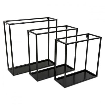 Prateleira de parede 35x35 cm preta