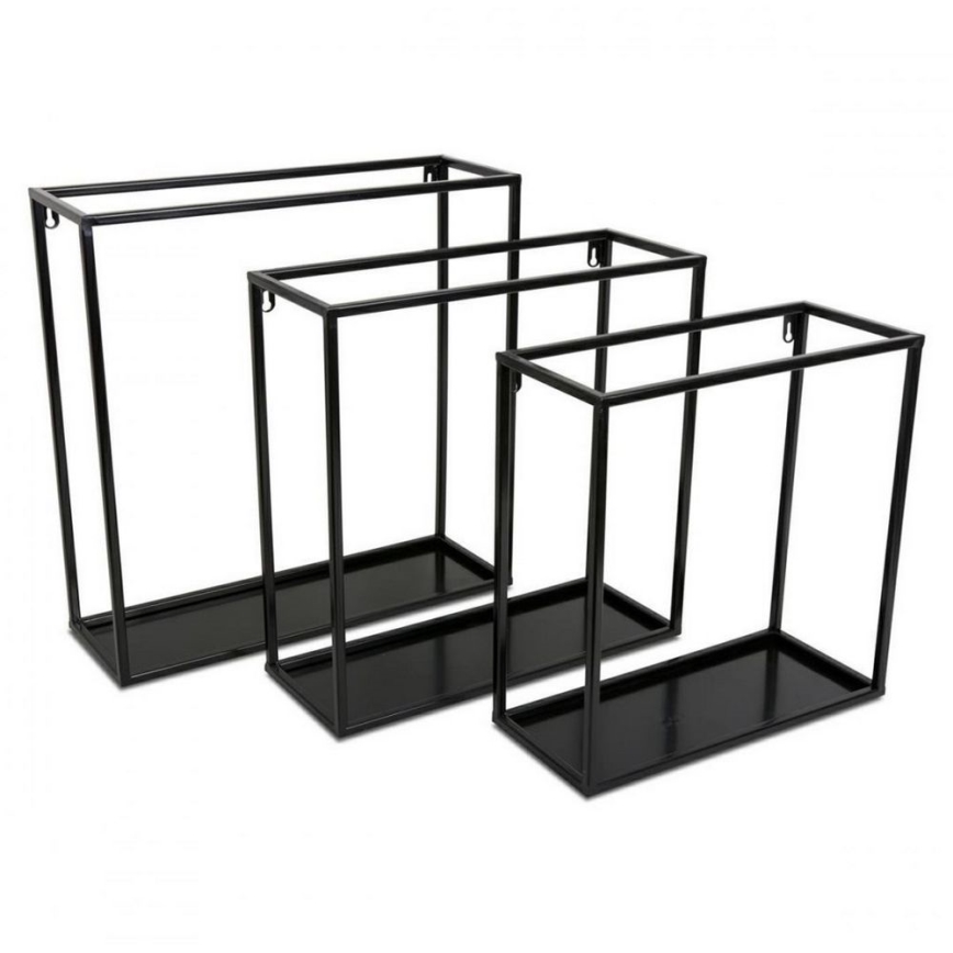 Prateleira de parede 35x35 cm preta